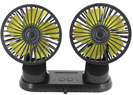 Ventola di raffreddamento automatica da 12 V | Ventilatore per cruscotto auto 24 V, ventola silenziosa USB, Aromaterapia integrata di circolazione 'aria a 3 velocità per camion,