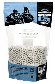 Bolas Airsoft 0,25 g Bolsa de 1 kg de 4000 RDS Blancas Marca Guarder
