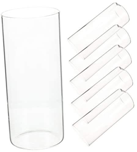 VILLFUL Deko Zylinder Vase Transparent Glasvasen Für Tischdeko Blumen Vase Mit Schwimmenden Kerzenhalter