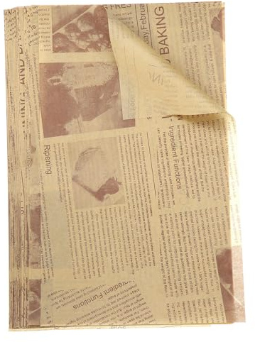 sourcing map 200pcs Wax Paper Sheets Square Sheets 8 x 12 Old Newspaper Style Food Wrapping Paper for Sandwich Baking Paper Liners Picnic Basket Bread Hamburger Wrap Kitchen, Brown