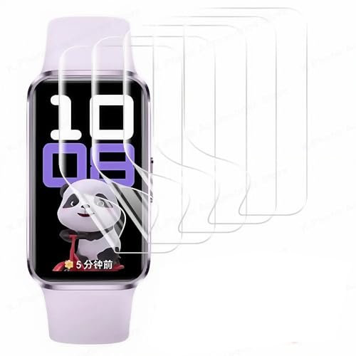Renwox 5pcs Película hidrogel Protector de pantalla para HUAWEI Band 10 Smartwatch Película tpu de protección transparente flexible de alta definición [sensible al tacto]