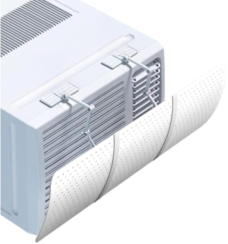 Wintem - Deflector de aire acondicionado ajustable universal de 58,5 a 93 cm para casa y oficina, instalación fácil, orientable, compatible con mando a distancia, ideal para clima óptimo