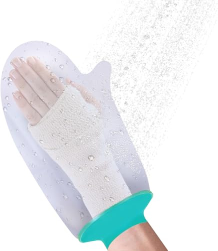 BEELUKY Funda Impermeable para Brazo Protector Escayola Brazo Reutilizable Funda Escayola Adultos Funda Escayola Brazo para proteger escayolas y vendas Ducharse transparent