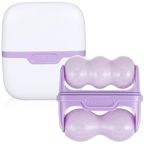 Ice Roller for Face and Eyes, Ice Face Roller ICES Facial Cube Silicone ICES Mold for Faces Beauty, Beauty Ice's Rollers Skin Care Tools Gifts for Women (Purple)