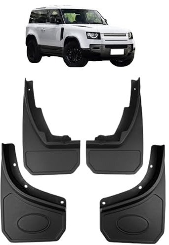 4 Pezzi Auto Parafango per Land Rover Defender 90/110 2020-2025, Impermeabile Paraspruzzi Anteriore Posteriore Parafanghi per Auto Accessori