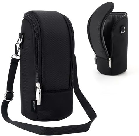 Bolso de Lente 12x29cm, Bolso de Lente con Correa de Hombro para Lente DSLR
