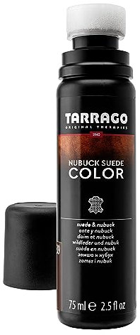 Tarrago | Nubuk-Wildlederfarbe 75ml | Farbauffrischer für Wildleder und Nubuk Schuhe | Verstärkt die Schuhfarben pflegt und schützt | Mit Schwammapplikator (Mittelbraun 39)
