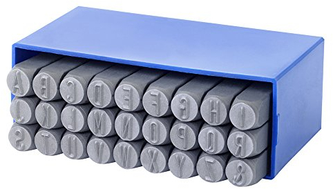 GRAVUREM-SR Standard-rund Schlagbuchstaben, Schlagstempel, Prägestempel, Einschlagbuchstaben - Buchstaben A-Z,& / 10mm