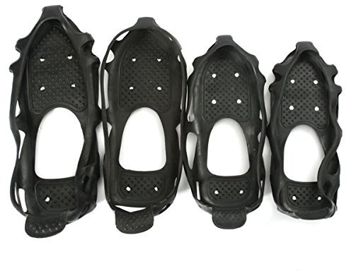 Alamor 24 Espigas Antideslizantes Espárragos Snow Ice Mud Crampones Cubrezapatos Botas Pinza para Zapatos S-XL = XL