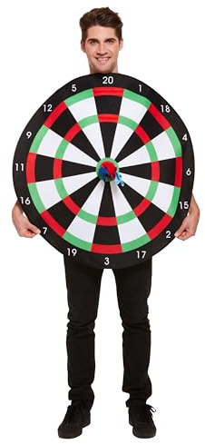HENBRANDT Adult Dartboard Fancy Dress Costume - Hilarious Novelty Pub Game Outfit for Stag Dos, Parties, Halloween - One Size Fits Most Fancy Dress Costume