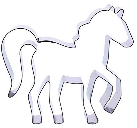 Der-Ideen-Shop 1 Keksausstecher Pony | Pferd aus Edelstahl