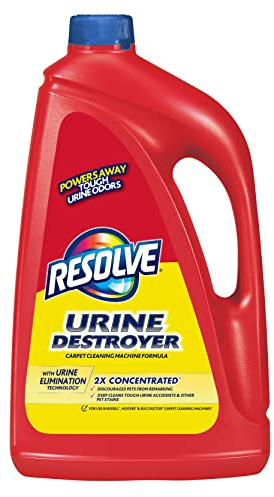 Resolve Urine Destroyer Carpet Cleaning Machine Formula, Safe for Bissell, Hoover & Rug Doctor, Carpet Cleaner, Carpet Cleaner Solution, 96 OZ