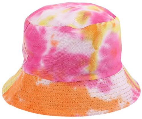 SOIMISS Tie Dye Fischerhut Eimer Hut Breite Krempe Sonnenhut Sommer Faltbarer Hut