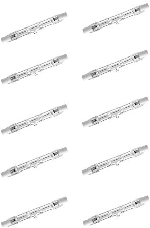 Candelastika 10 Stück Halogen R7s 400W 118mm 827 220-240V 8600 Lumen warmweiß dimmbar – R7s Leuchtmittel - Halogenstab - r7s 118mm - Halogenstablampe - Halogen – Leuchtmittel Halogen