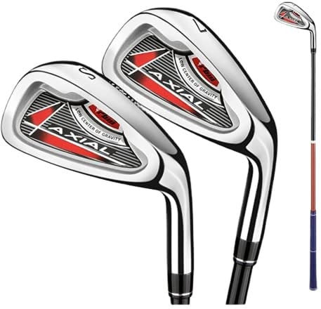 Gaolfuo Clubs de golf junior pour enfants - Fers de golf 7# S# - Tige en alliage de zinc - Tête de tige pour droitier - 66 cm, 71,1 cm, 76,2 cm - Pour enfants de 3 à 12 ans (#7-9-12 ans)