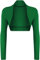 STAR FASHION Womens Long Sleeve Bolero Shrug Ladies Mini Blouse Open Front Cropped Top Lightweight Summer Cardigans Jacket Bottle Green 12-14