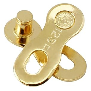 CLISPEED 1pair Speed Chain Buckle Quick Release Connector for Mountain and Road Easy Installation Reusable Accessory Gold Finish