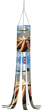 Seestern Leuchtturm Strand Saisonale Windsäcke Lebendige Dekoration für Halloween, Weihnachten und mehr!