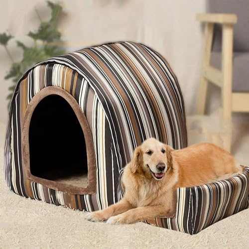 Hundehütte für große Hunde, extragroß, warm, für große und mittelgroße Hunde, Katzen, für drinnen und draußen, waschbar (92 x 68 x 72 cm, C)