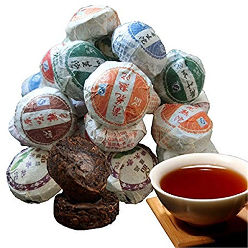 Boules de Thé 10 Saveurs Pu-erh Chine Original Thé Puer Bon Thé Naturel et Organique Thé Pu'er sans Additifs Aliments Verts Thé Puerh