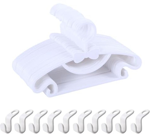 haweeli Grucce Appendiabiti in plastica per neonati e bambini (29,5cm, Confezione da 30)