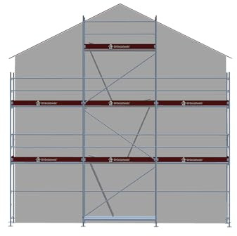 Fassadengerüst Giebelgerüst Paket für Wandfläche 54 m² Assco Feldlänge 2,57 m Standhöhe ca 6 m Stahlgerüst ✓ made in Germany + Zulassung ✓