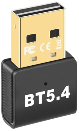 Loufy Adaptador Dongle USB Bluetooth 5.4 para PC RatóN InaláMbrico Altavoz Teclado Receptor de Audio Bluetooth Transmisor Controlador Gratuito
