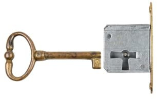 Holzando Möbelschloss Einsteckschloss mit Schlüssel 001200-3014 Links - Dornmaß 20mm - Halmlänge 42mm