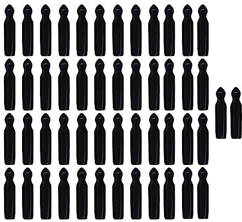 50 PCS Black Pour Spout Covers Pourer Caps Liquor Pourer PVC PVC Bottle Caps Beverage Dispenser Caps