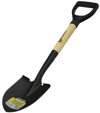 Pala pequeña mango madera punta mango anilla 75 cm. minipala, pala jardineria,transplantes, camping, montañismo, acampada