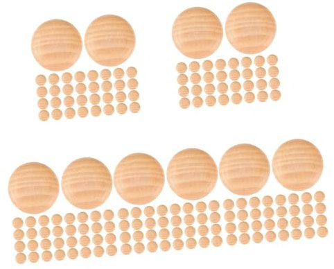 SOLUSTRE 5 Ensembles Bouchon De Trou De Boule En Bois Chevilles Et Vis Murales Remplissage De Mur Des Vis Sous-couche Anti-tapis Pour Plaques De Plâtre Arbre De Lotus 50 Pièces * 5