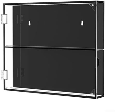 Zoegneer Scatola in acrilico trasparente da parete, vetrina per carte da baseball, basket, hockey, sport, vetrinetta (B)
