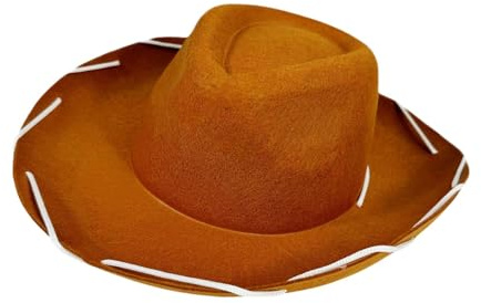 Amagogo Cowboyhut Flat Bim Cowboy Hut Kostüm Kleidung Accessoires Dekorative Sonnenhut für Rodeo Erwachsene, der Sommer fischt, Braun