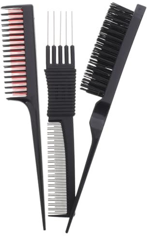 VALICLUD Set 3 Pettini Per Chioma Da Uomo e Donna Punta Di Separazione, Pettine Per Cotonare e Districare, Pettini in Plastica Leggera Per Styling Professionale a Casa e Salone