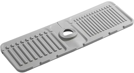Sink Guard - Drain Mat | Faucets Handle Drip Catcher Tray | Silicone Water Splash Protector | 5 Degree Incline Sink Splash Pads | Quick Drying Water Stone |Kitchen Gadgets Accessories