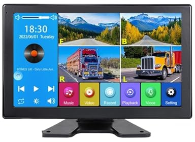 Monitor touch screen da 10,1 USB MP5 360 View 4PIN 1080P Mini telecamere for la visione posteriore laterale 12-36 V for camion, camper, roulotte