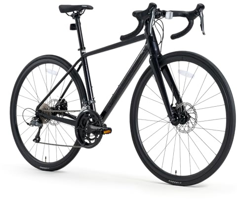 ROCKBROS Spin W2M Rennrad mit Claris 2×8 Und Mechanischer Scheibenbremse | Aluminiumrahmen, Leichtes Straßenfahrrad, Komfort Kontrolle auf Langstrecken, für Damen Herren, 700C