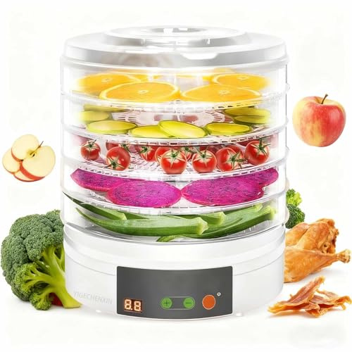 YIGECHENXIN Deshidratador de Alimentos eléctrico portátil, liofilizador doméstico Integral de 360 ​​°, procesador de Alimentos, Secadora de Verduras Duradera y Segura, 350W,220V