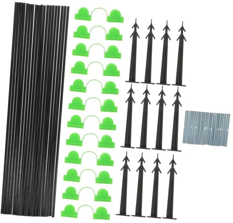 NUOBESTY Filets De Jardin Anti-Insectes Arceaux en Plastique Noir, Support Plantes pour Serrage Tunnel, 18 Pièces, Protection Légumes, Fleurs Et Fruits en Extérieur