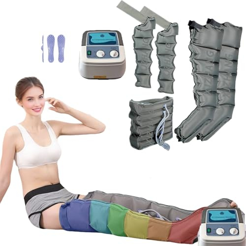 Pressoterapia Linfodrenaggio Professionale︱6 Camere D'aria Macchinario Pressoterapia Gambe E Braccia Addome Glutei Per Casa︱ Apparecchio Pressoterapia︱Massaggio Linfodrenante,Pression Réglable