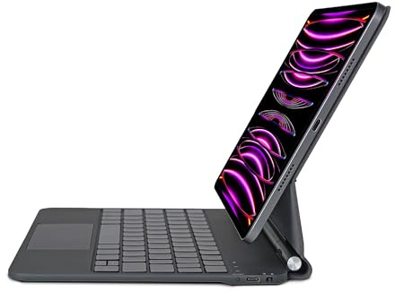 Magic Keyboard pour iPad Air 13 Pouces (M3 2025 / M2 2024), Étui Clavier pour iPad Pro 12,9'' (3e, 4e, 5e et 6e génération), Clavier magnétique Bluetooth, Pavé Tactile, 7 Couleurs, AZERTY Française