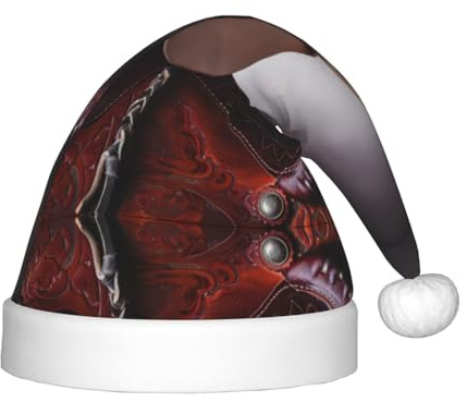 ZHAOUR Pferdesattel mit Cowboyhut Wilder Druck Weihnachtsmütze für Kinder - Festliche Nikolausmütze, Feiertags-Kopfbedeckung für Weihnachten, Neujahrspartys