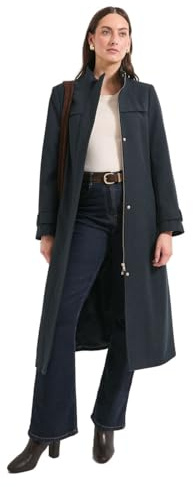Wallis Principles Funnel Neck Coat, 14, Navy