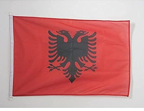 AZ FLAG - Flagge Albanien - 90x60 cm - Albanische Fahne 60 x 90 Cm Aussenverwendung - Flaggen