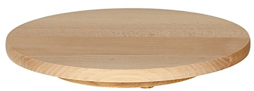 Bütic Buchenholz Drehteller, Drehplatte, Drehkabinett, Servierteller, Artikelgröße:30cm Durchmesser