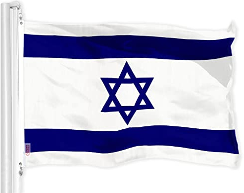 G128 Israel (Israeli) Flagge | 3x5 füße | Printed 150d - Indoor/Outdoor, leuchtende Farbe, Messing tüllen, qualität Polyester, viel Dicker haltbarer als 100d 75d Polyester
