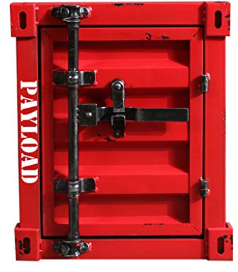 Creative Table Basse Industrielle Container Casier De Fer Art Canapé En Métal D'appoint D'angle De Téléphone Chambre De Chevet Décoration Meubles, Rouge