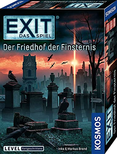 KOSMOS 695163 EXIT - Das Spiel - Der Friedhof der Finsternis, Level: Fortgeschrittene, Escape Room Spiel, EXIT Game für 1-4 Spieler ab 12 Jahre, EIN einmaliges Gesellschaftsspiel