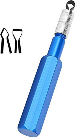 Floor Skiving Knife, Aluminum Alloy Vinyl Welding Tools Vinyl Floor Welding Tools Kit PVC Plastic Skiving Knife Construction Industrial Supplies with Three Blades Blue Handle