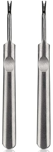 AKOAK 2 Pcs Stainless Steel Dead Skin Fork V - Shaped Nail Edge Dead Skin Durable Cuticles Dead Skin Scraper Nail Care Essential Gadget